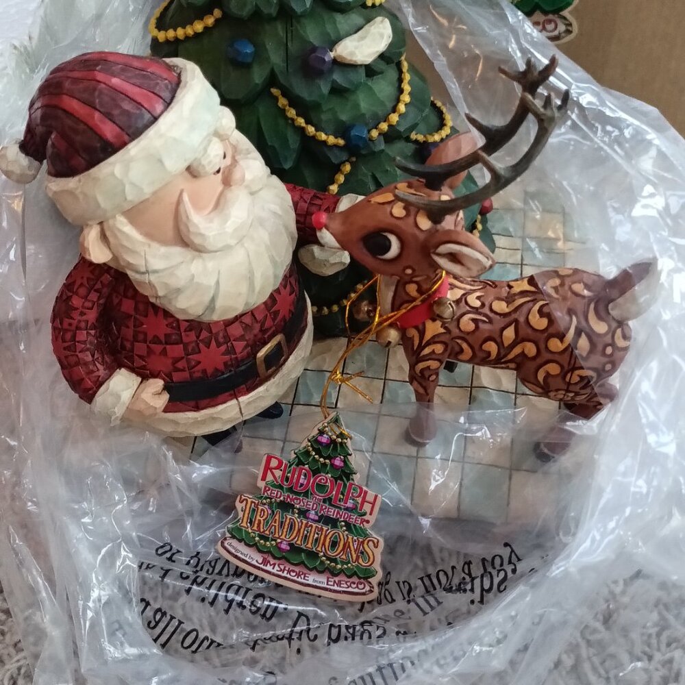 New Jim Shore Rudolph Traditions Santa Figure 4008338 2007 NWT